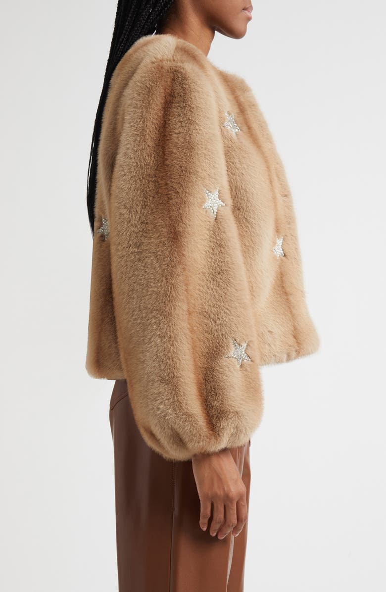 Cinq à Sept Benson Mixed Star Faux Fur Coat, Alternate, color,