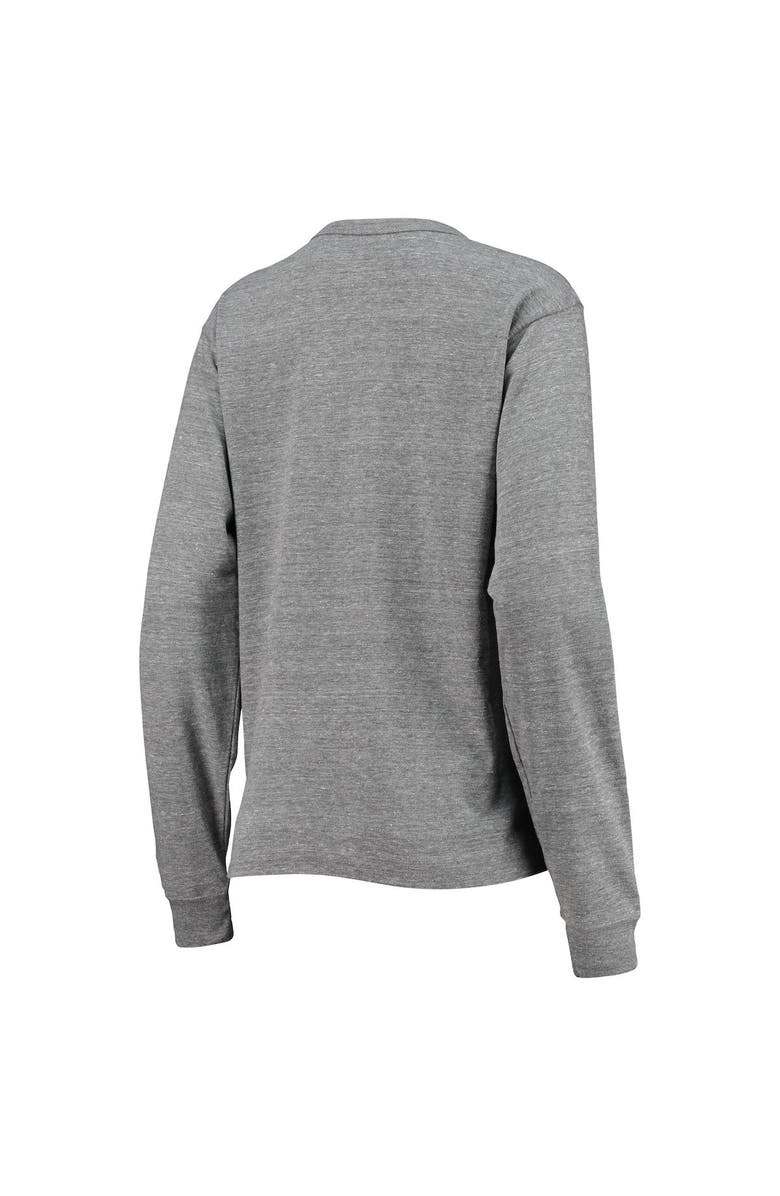 LEAGUE COLLEGIATE WEAR Women's League Collegiate Wear Heathered Gray Tennessee Volunteers Seal Victory Falls Oversized Tri-Blend Long Sleeve T-Shirt, Alternate, color, 