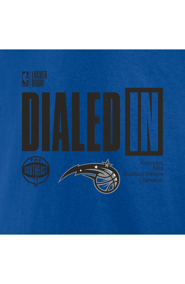 FANATICS Men's Fanatics  Royal Orlando Magic 2025 Southeast Division Champions Locker Room T-Shirt, Alternate, color, 