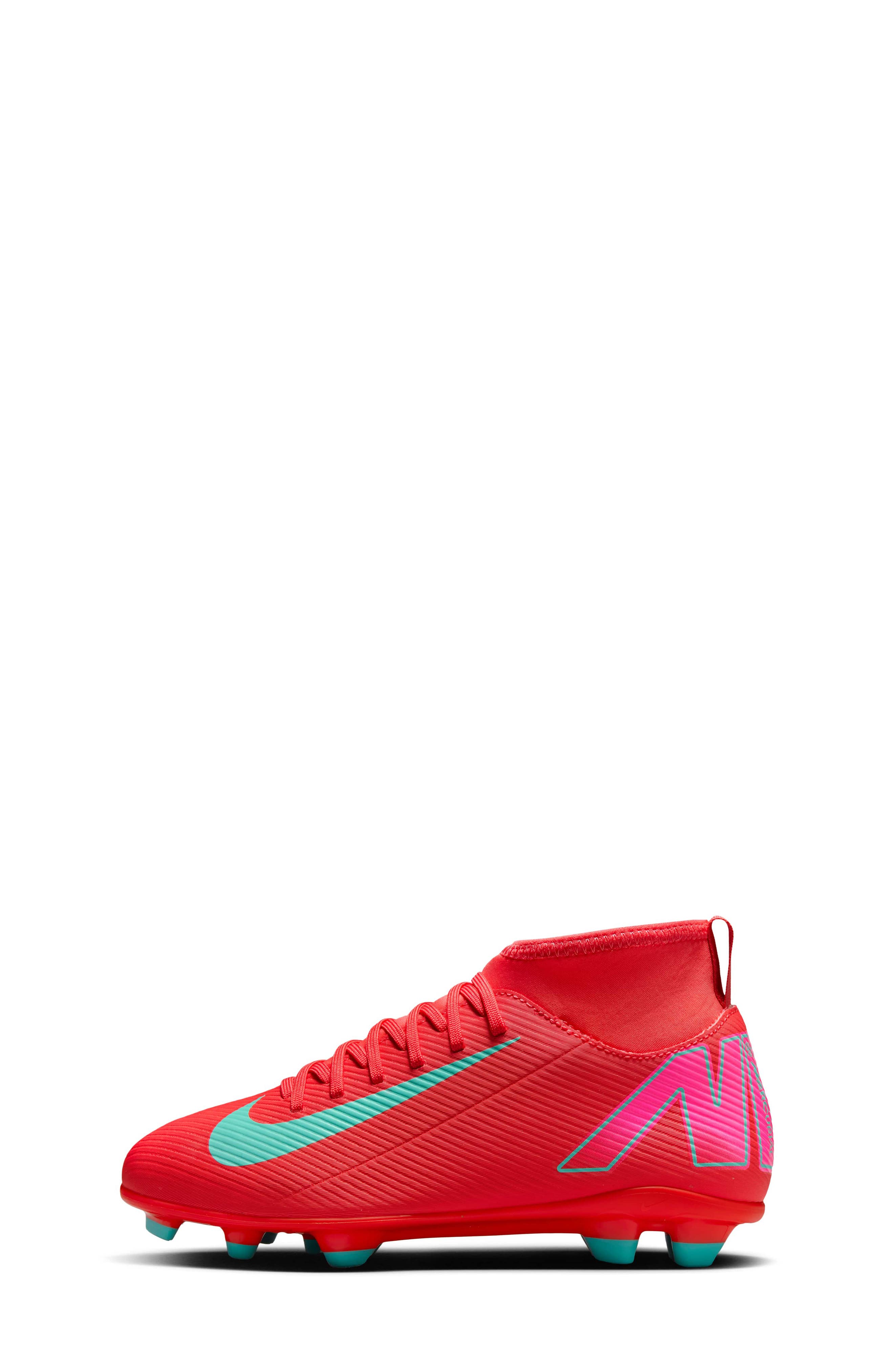Kids' Jr. Superfly 10 Club Soccer Cleat, Alternate, color, 800 EMBER GLOW/AURORA GREEN