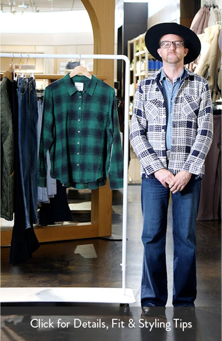 Clyde Plaid Boyfriend Button-Up Shirt, sales video thumbnail