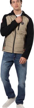 CANADA WEATHER GEAR Men's Hybrid Softshell Puffer Jacket