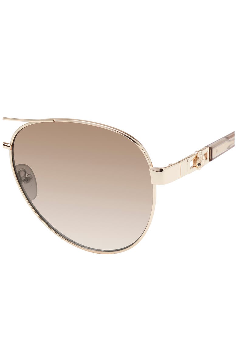 57mm Gradient Navigator Sunglasses, Alternate, color, GOLD/ BROWN GRADIENT
