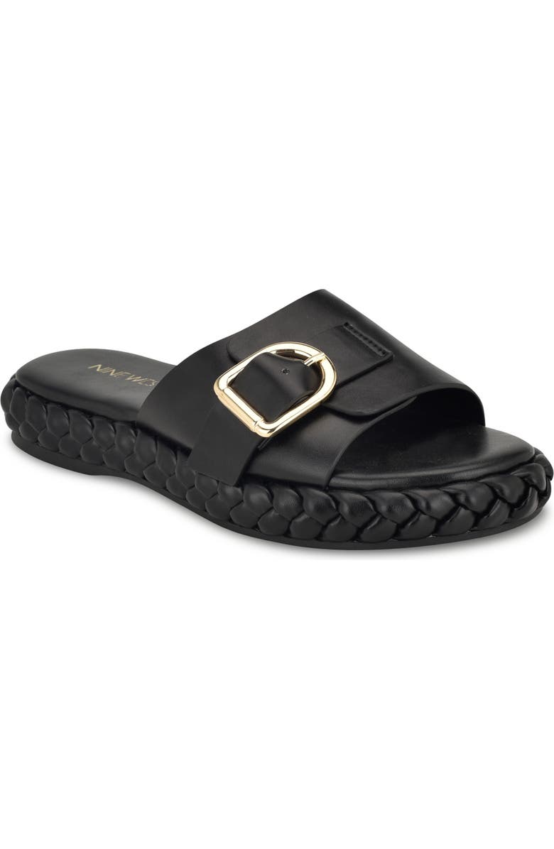 Nine West Shantel Buckle Slide Sandal, Main, color,