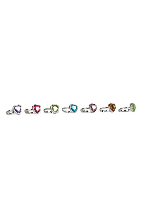 Iscream Days Of The Week Stick-on Earrings & Rings In Pink