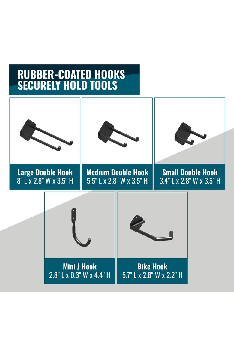 Simple Hooks 25-Pack Assortment Kit - Heavy-Duty, Alternate, color, Black