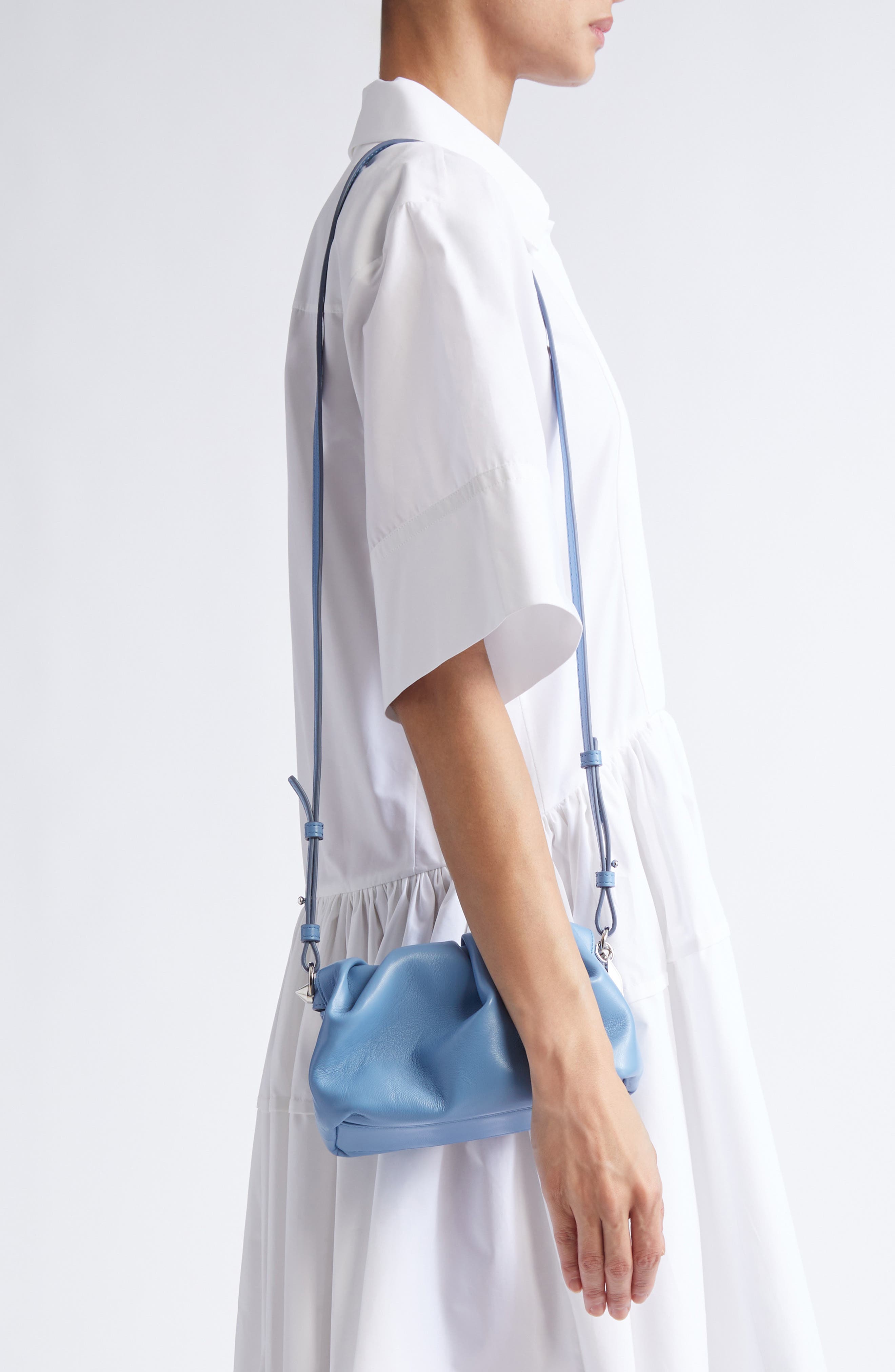 Christian Louboutin Mini Eva Leather Crossbody Bag, Alternate, color, 4375 Ceruleo