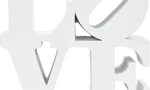 Kinetic Love Sign Sculpture In White