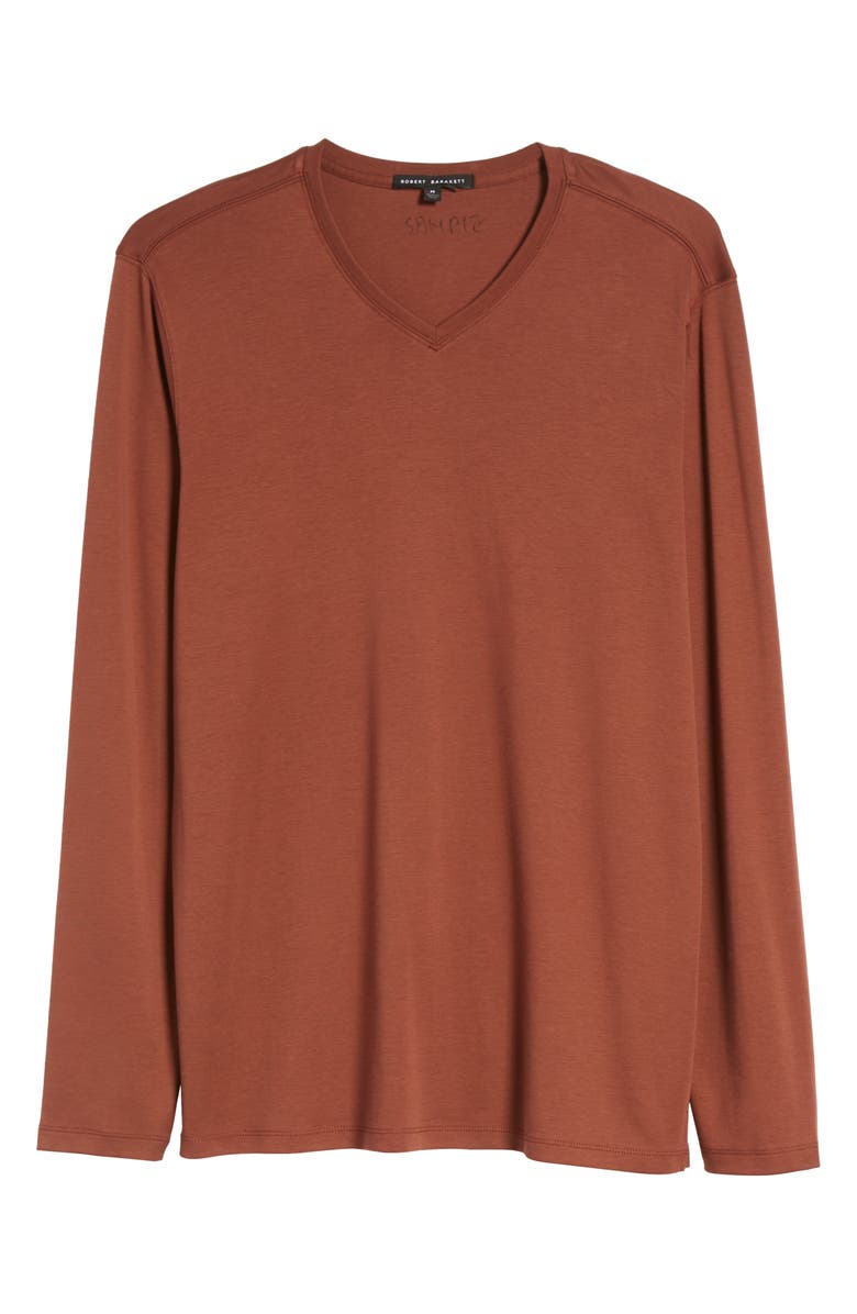 Robert Barakett Georgia Long Sleeve V-Neck T-Shirt, Alternate, color, 