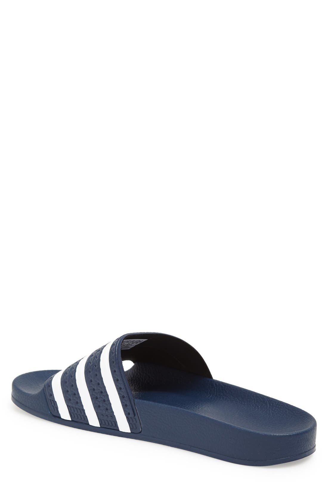 adidas Adilette Stripe Sport Slide, Alternate, color, Adiblu/Whi