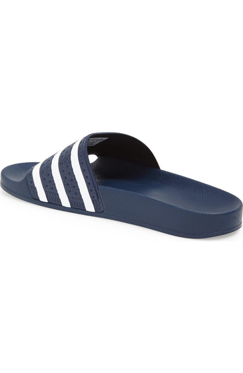 adidas Adilette Stripe Sport Slide, Alternate, color, Adiblu/Whi