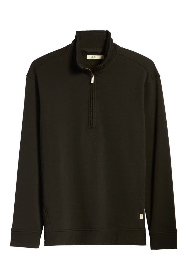Zeke Half-Zip Pullover, Alternate, color, BLACK