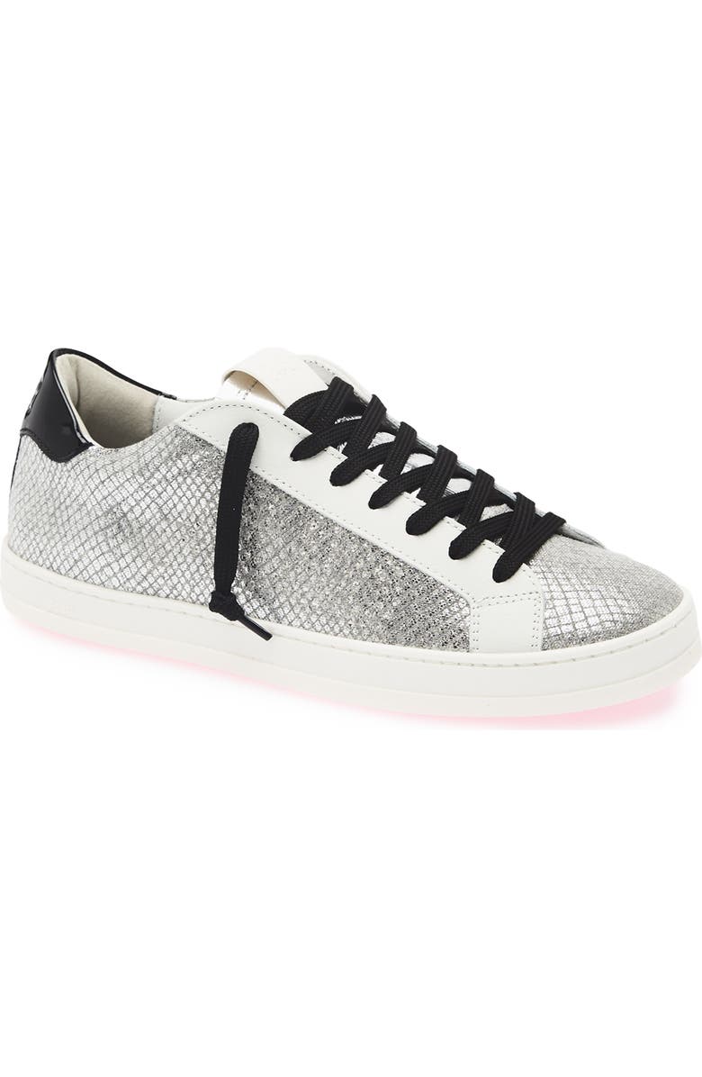 P448 John Sneaker, Main, color, Silver Snake Embossed
