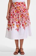 Lands' End Poplin Drop Waist Midi Skirt