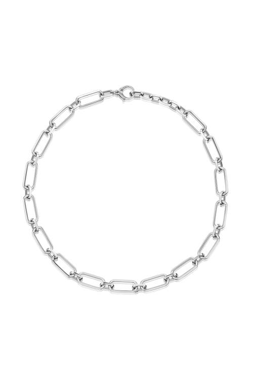 Sheryl Lowe Large Oval Link Chain Necklace In Sterling Silver