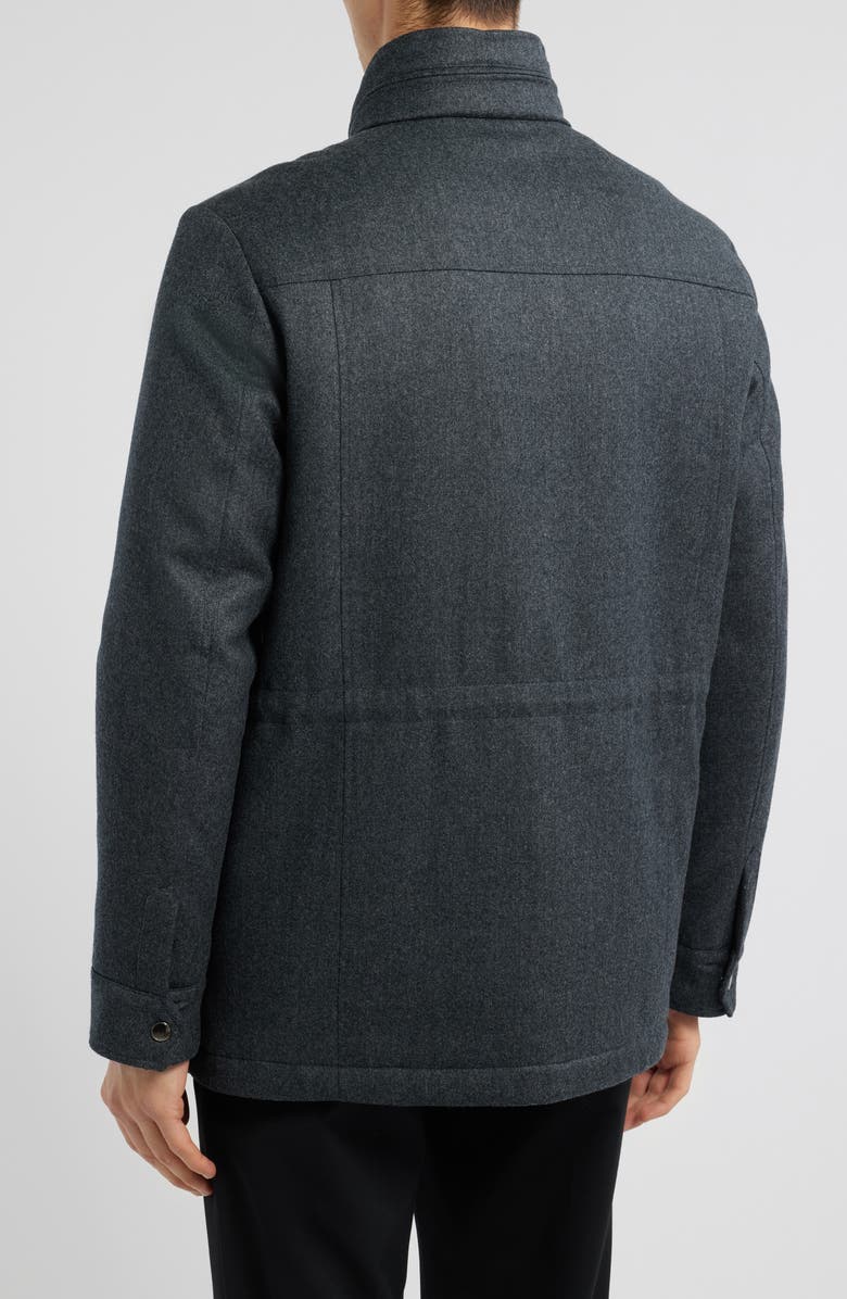 Canali Impeccabile Hooded Wool Field Jacket, Alternate, color,