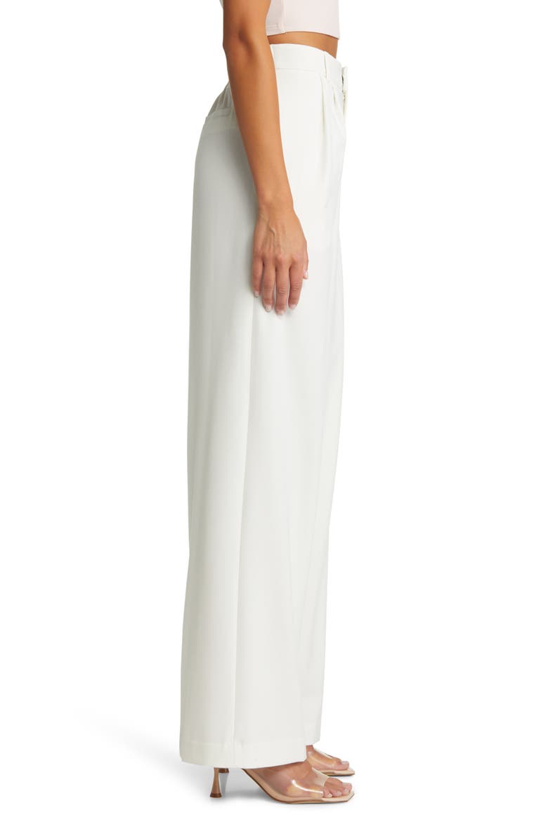 Relaxed Waist Wide Leg Trousers, Alternate, color, IVORY
