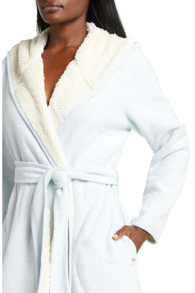 Portola Reversible Hooded Robe, Alternate, color, POOL BLUE HEATHER