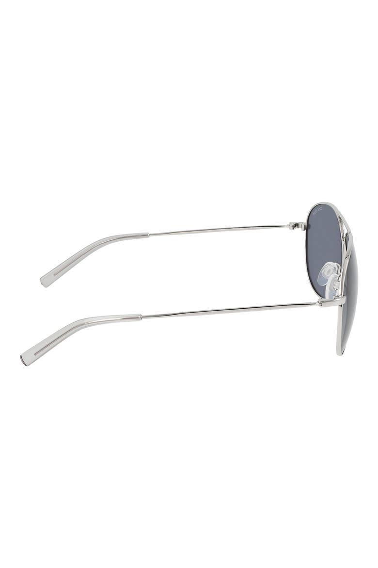 61mm Aviator Sunglasses, Alternate, color, SHINY SILVER