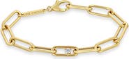 Zoë Chicco Large Paperclip Chain Bracelet with Prong Diamond