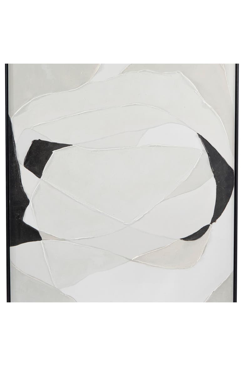 White Abstract Canvas Framed Wall Art, Alternate, color, WHITE