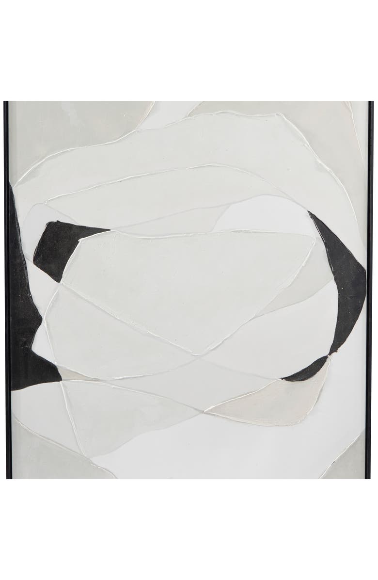 VIVIAN LUNE HOME White Abstract Canvas Framed Wall Art, Alternate, color, White