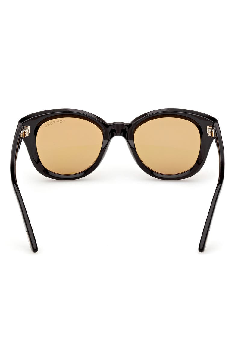 TOM FORD 49mm Small Round Sunglasses, Alternate, color, 