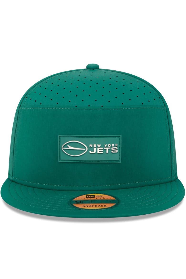 Men's New Era Green New York Jets 2025 Sideline  Split Panel 9FIFTY Snapback Hat, Alternate, color, Green