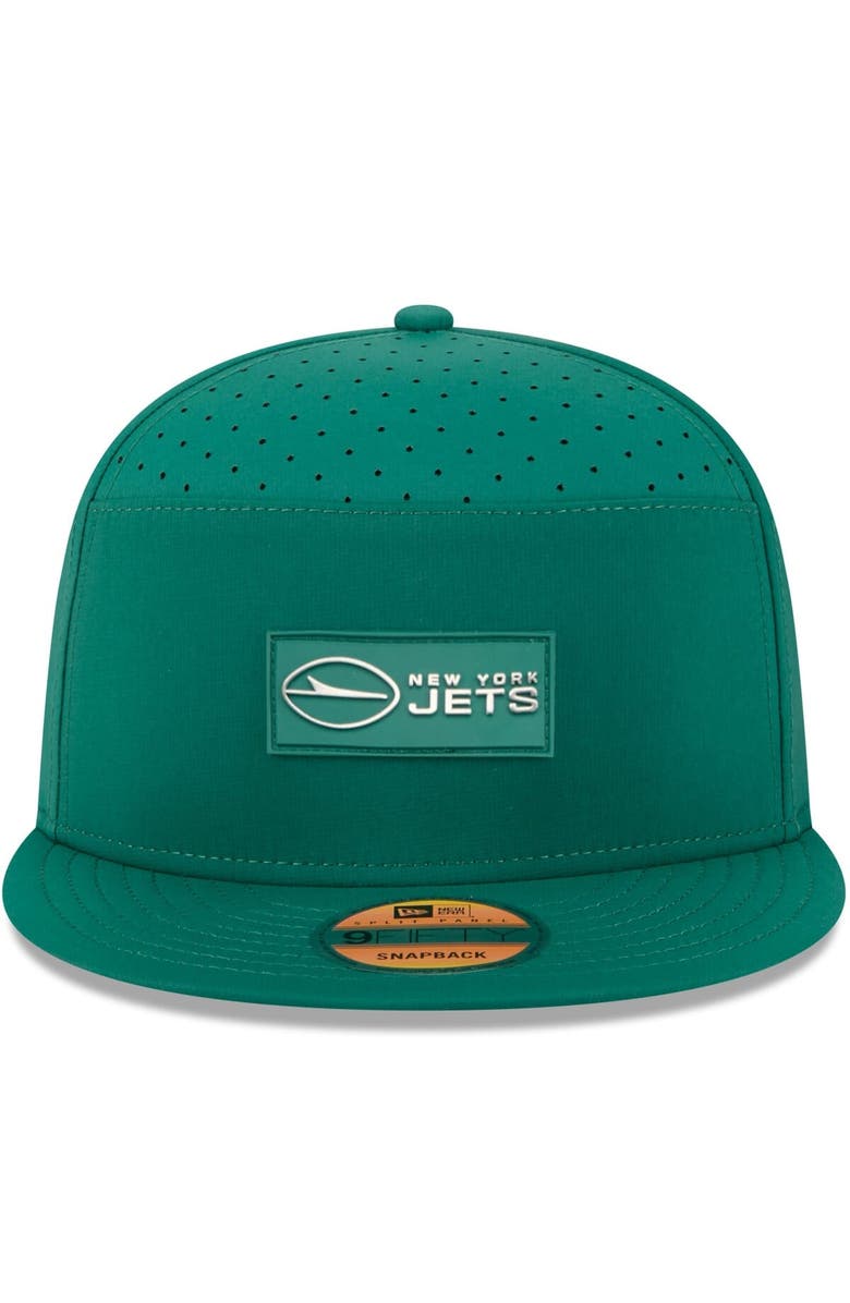 New Era Men's New Era Green New York Jets 2025 Sideline Split Panel 9FIFTY Snapback Hat, Alternate, color, Green