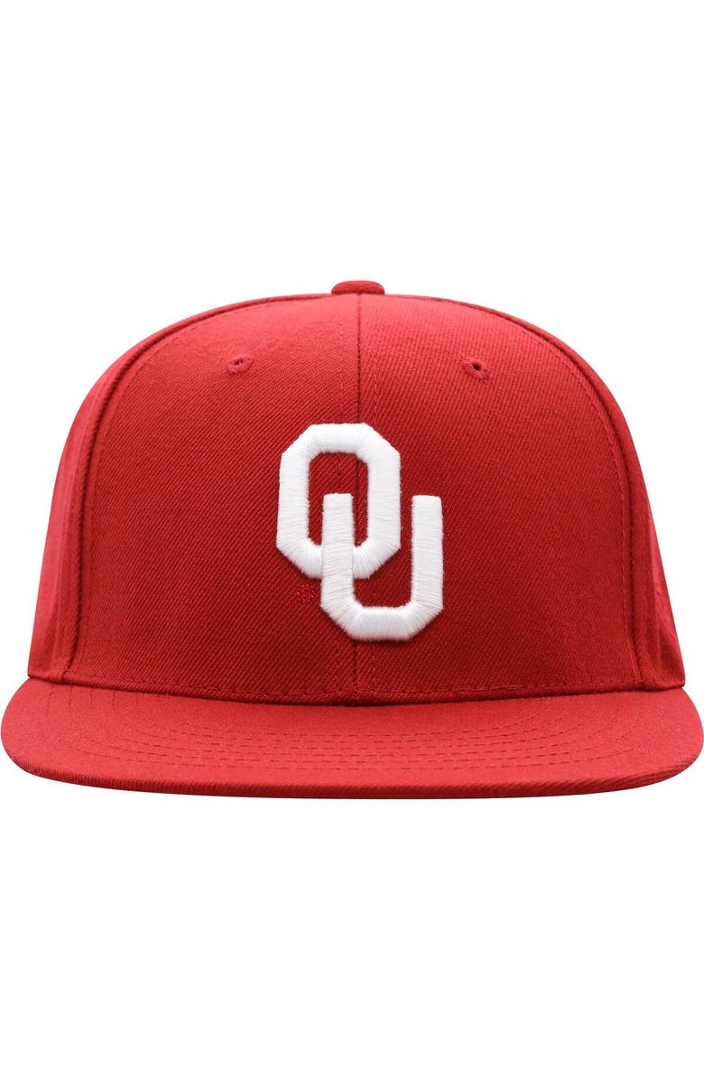 TOP OF THE WORLD Men's Top of the World Crimson Oklahoma Sooners Team Color Fitted Hat, Alternate, color, Crimson