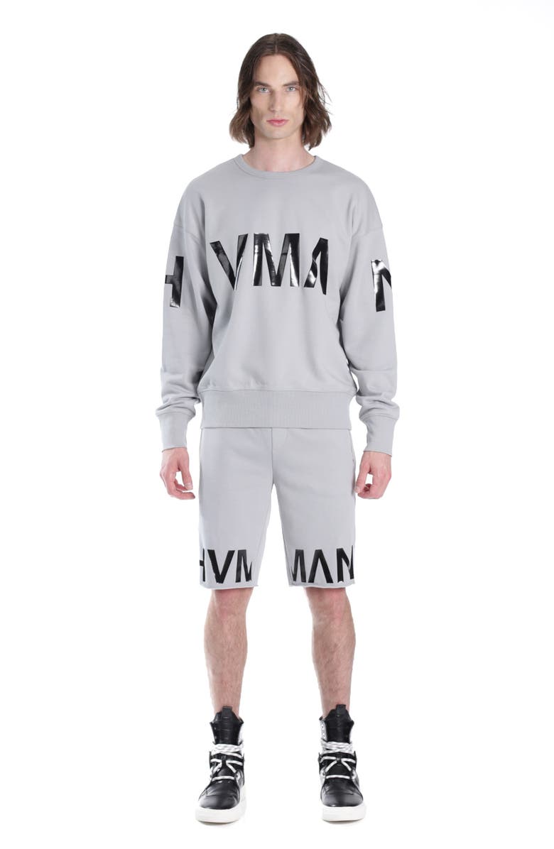 HVMAN Logo French Terry Sweat Shorts, Alternate, color, 