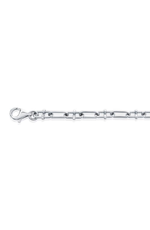 Simona Paper Clip Chain Bracelet In Silver