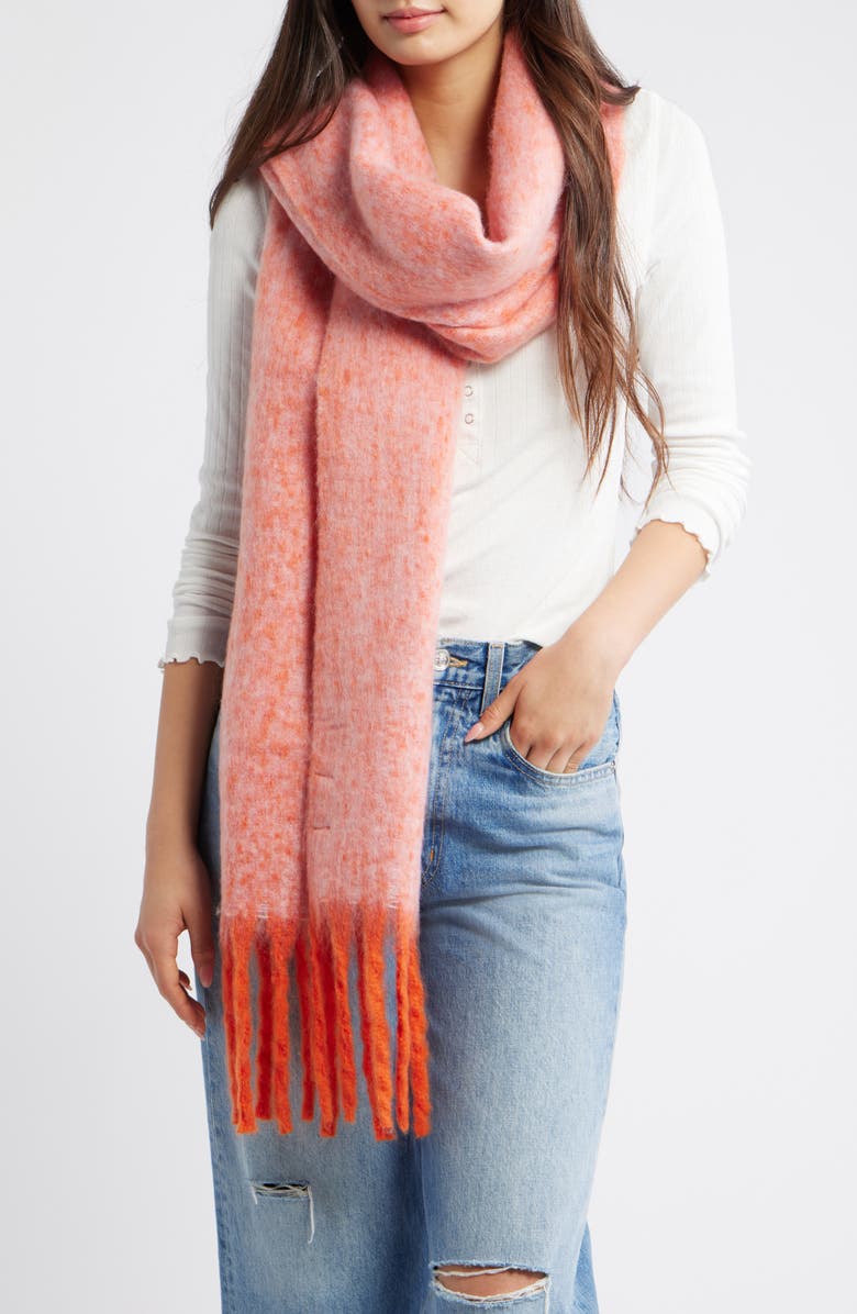 Free People Winter Chill Blanket Scarf, Main, color, Pink