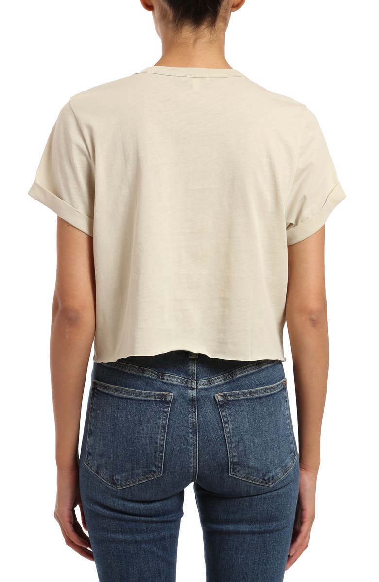 Mavi Jeans Raw Hem Crop T-Shirt, Alternate, color, Moonstruck