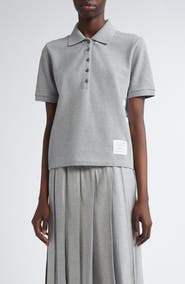 Thom Browne 4-Bar Cotton Piqué Polo