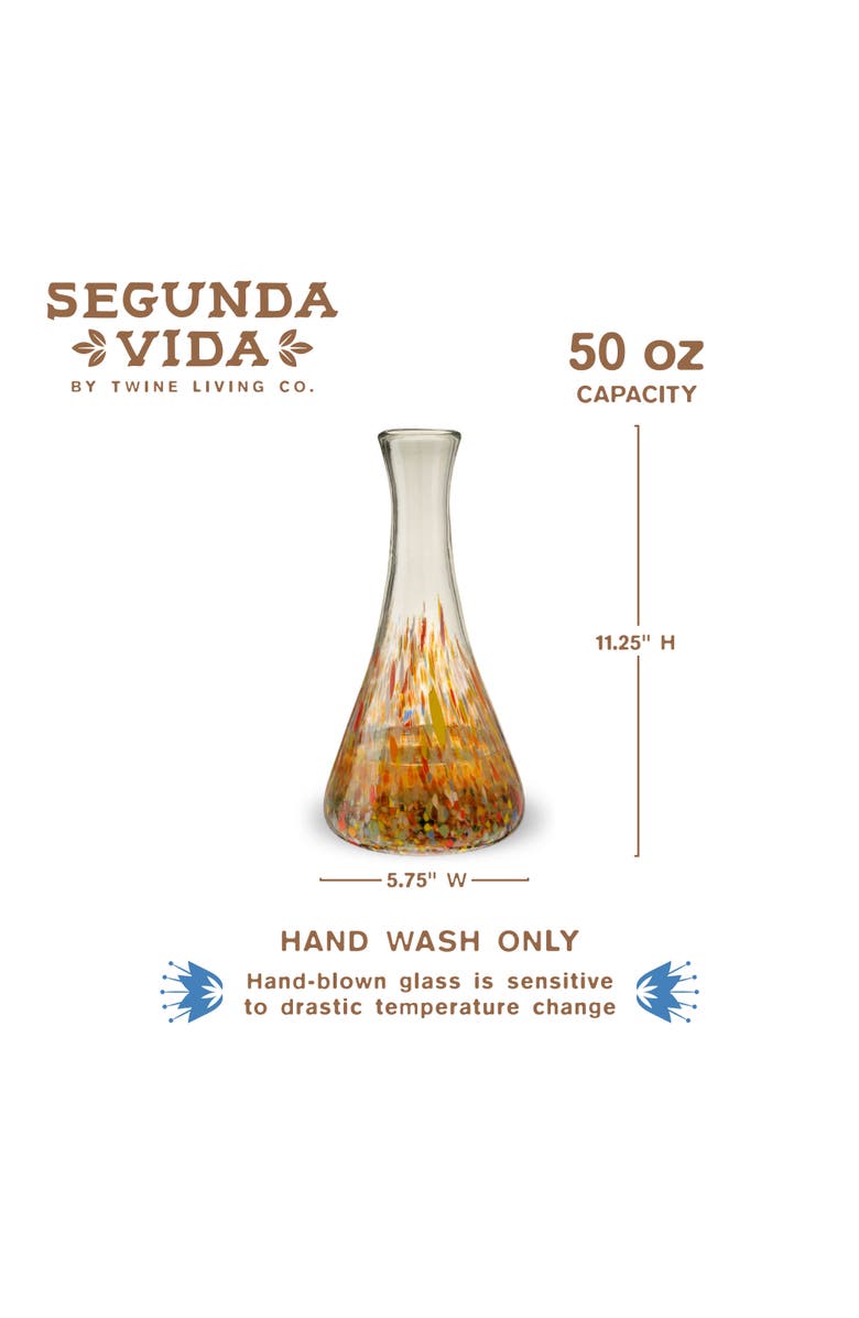 TWINE Segunda Vida Artistico Recycled Wine Decanter, Alternate, color, Multicolor