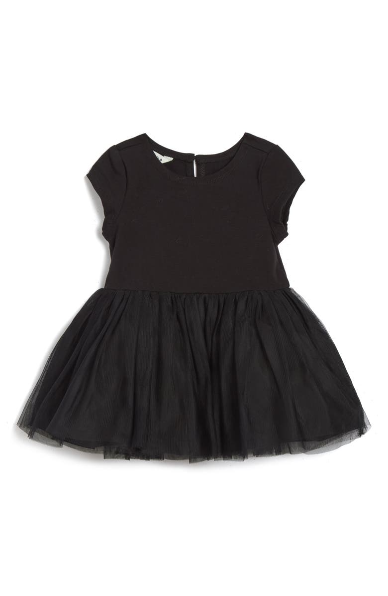 Pippa & Julie Maya Faux Fur Bomber Jacket, Party Dress & Bloomers Set, Alternate, color, Pink/ Black