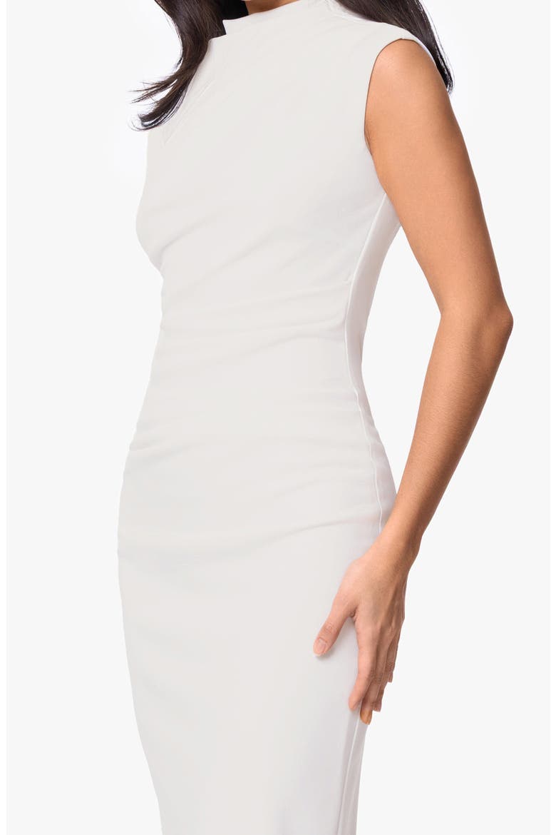Pleated Sleeveless Column Gown, Alternate, color, IVORY