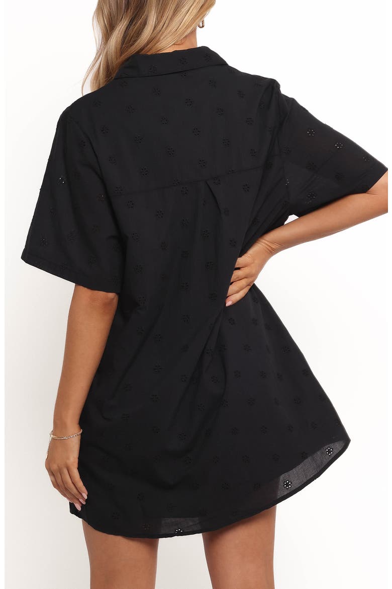 Grady Eyelet Embroidery Shirtdress, Alternate, color, BLACK