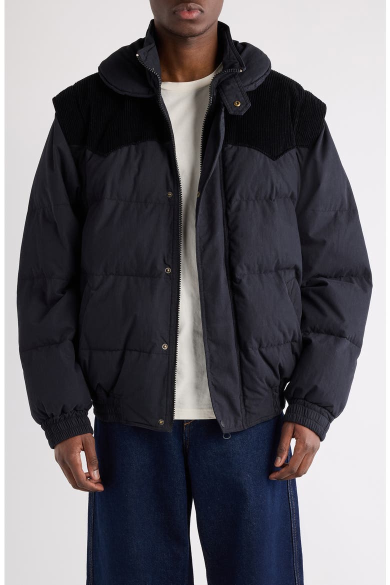 Dawson Down Convertible Jacket, Main, color, FADED BLACK