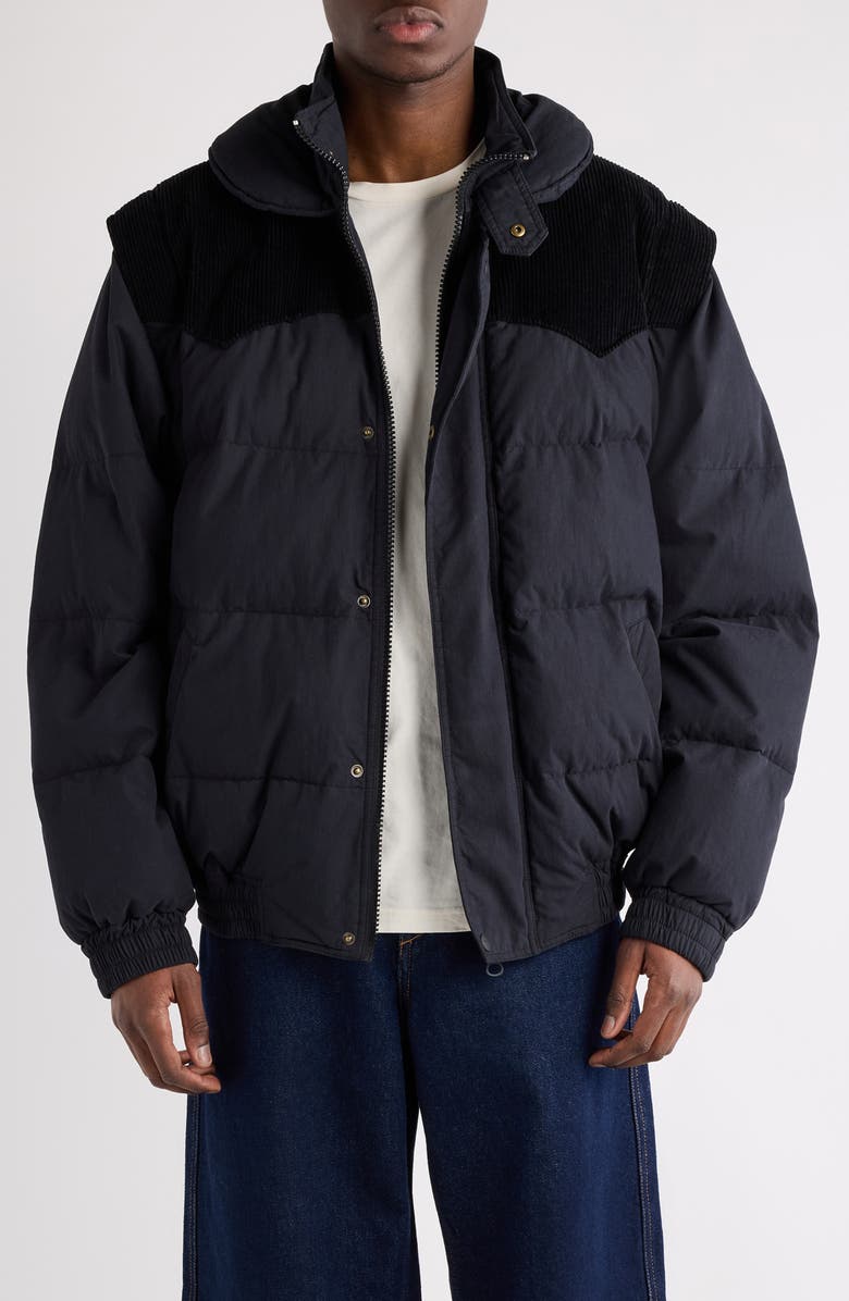 Isabel Marant Dawson Down Convertible Jacket, Main, color, Faded Black