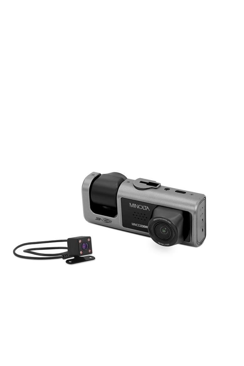 MNCD230WT 3-Channel 1080P Dashcam, Alternate, color, Grey