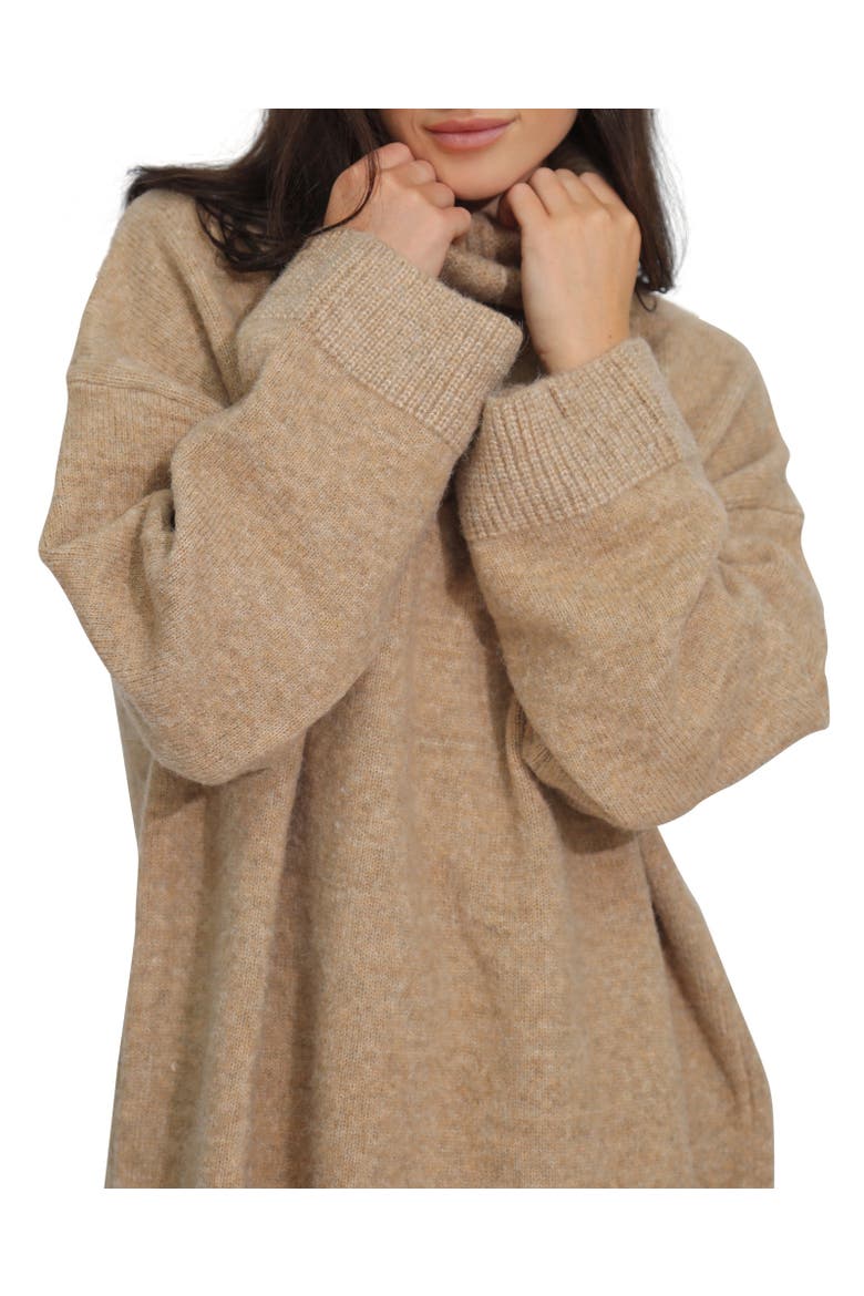 Cuddle Me Oversized Tunic Sweater, Alternate, color, Beige