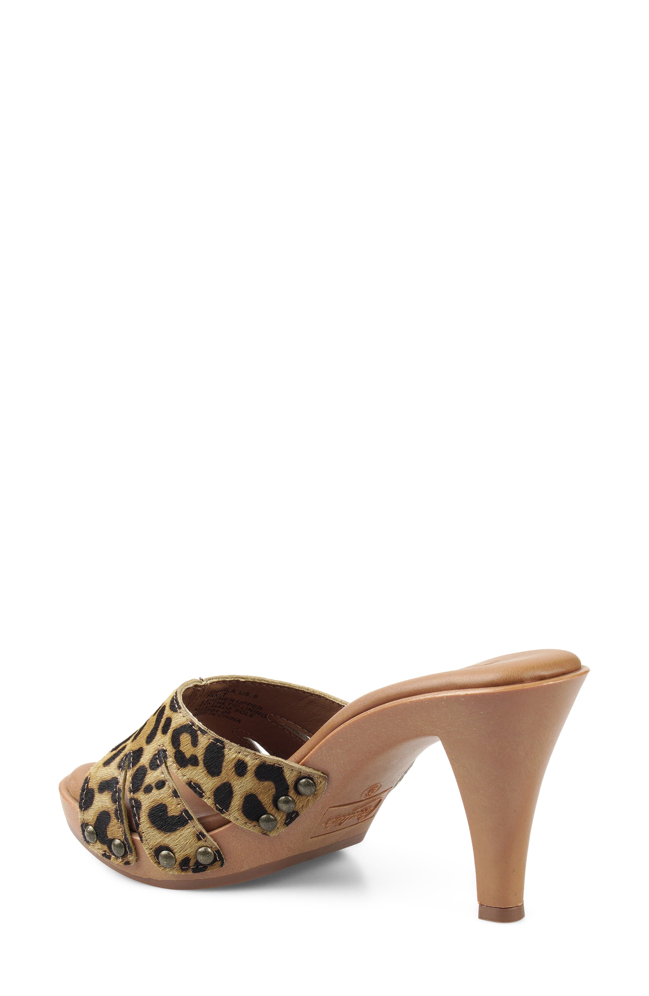 Camila Platform Slide Sandal, Alternate, color, TAN LEOPARD
