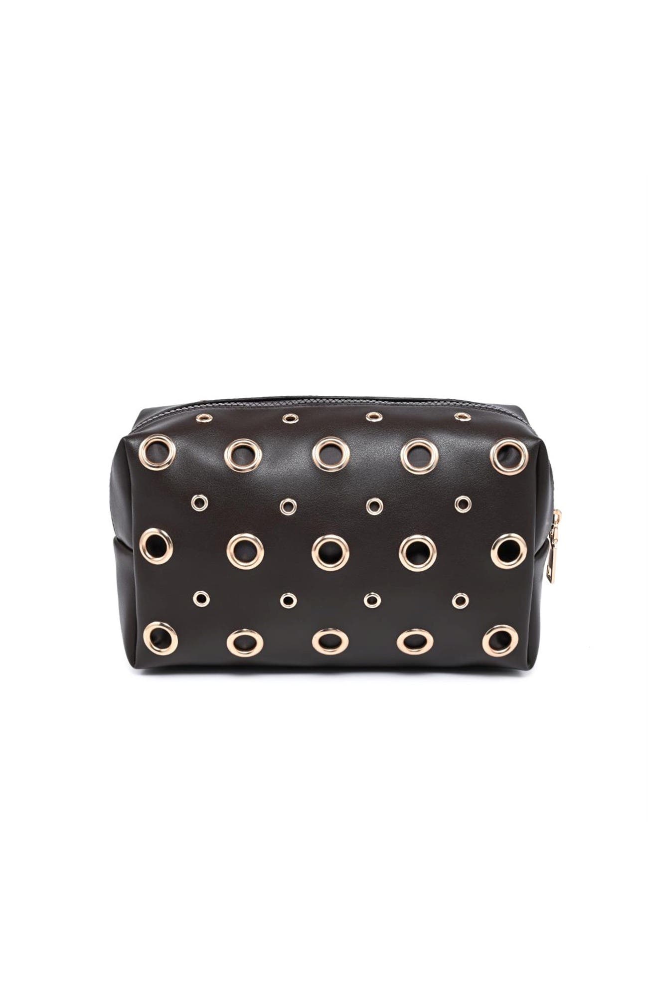 Grommet Revival Cosmetic & Travel Organizer Pouch, Alternate, color, Espresso