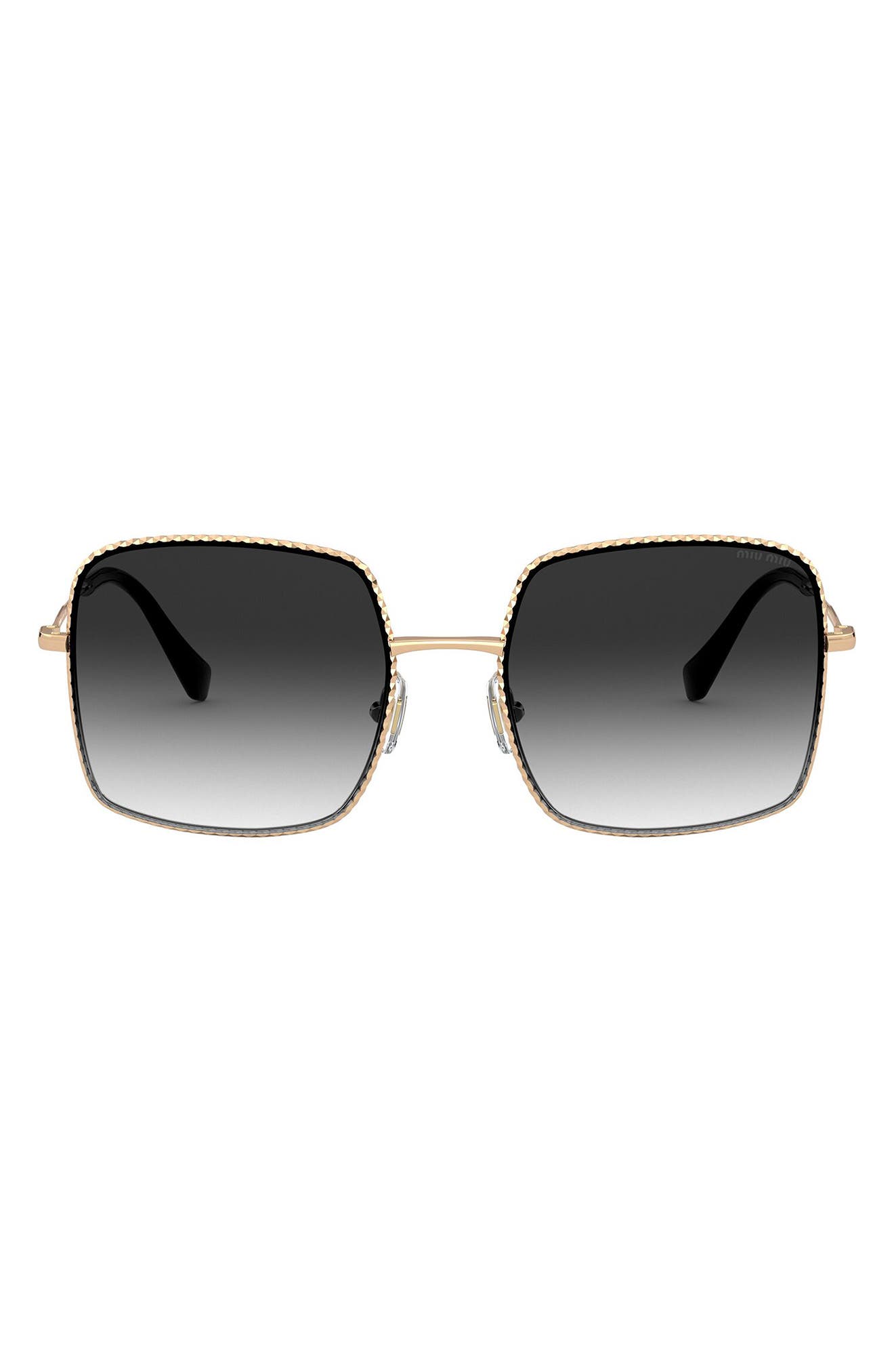 Miu Miu 56mm Gradient Rectangular Sunglasses