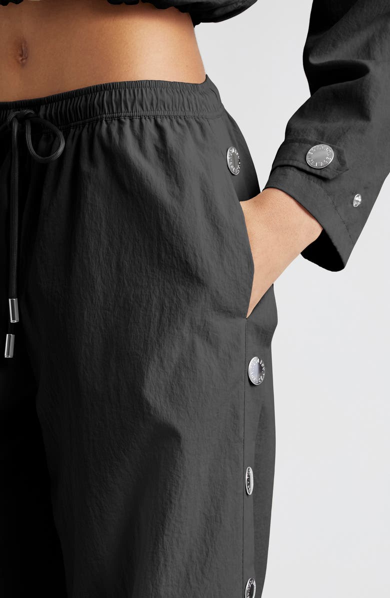 L'AGENCE Valkyrie Snap Accent Drawstring Waist Pants, Alternate, color, Black