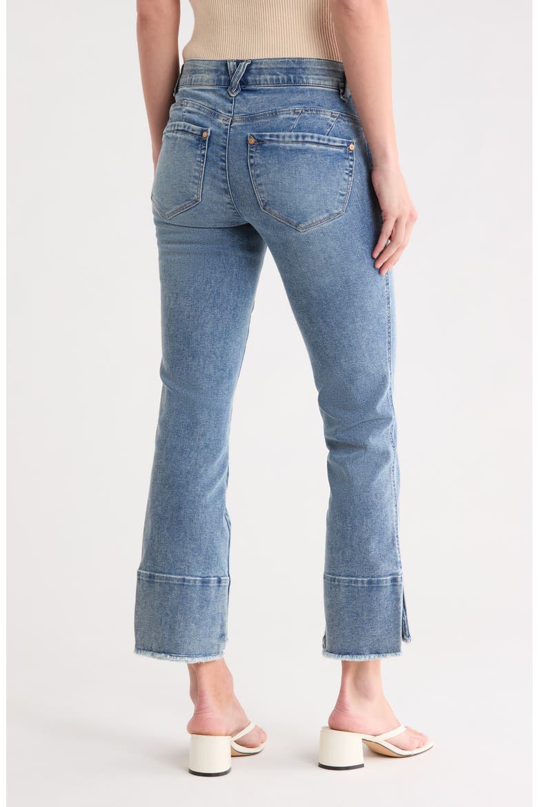 Kick Flare Step Hem Jeans, Alternate, color, MID BLUE ARTISINAL
