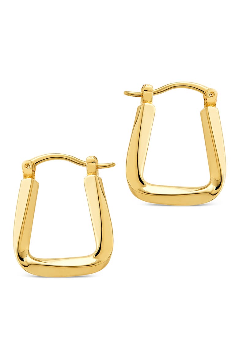 Square Twist Hoop Earrings, Alternate, color, GOLD