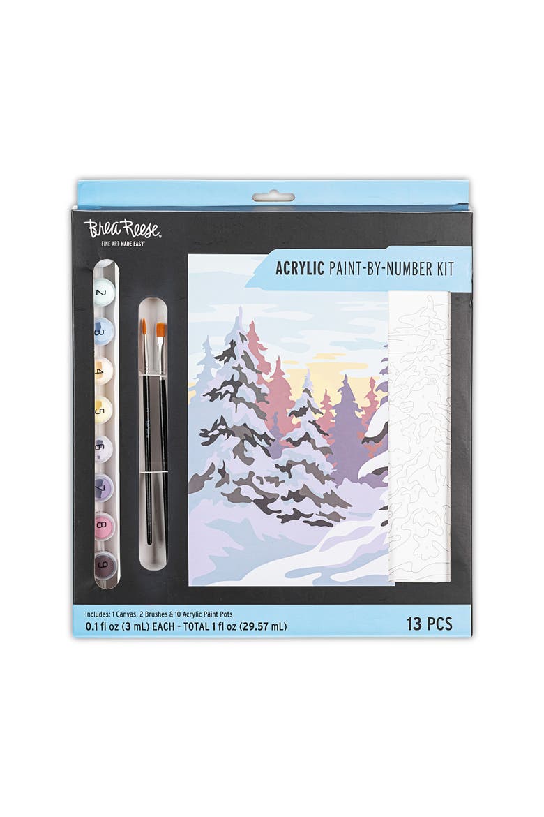 Acrylic Paintbynumber Kit Winter Wonderland, Main, color, Multicolored